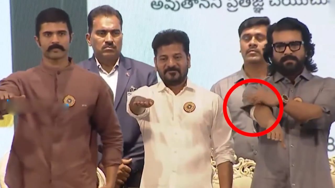 Ram Charan : రామ్ చరణ్ చేతికి గాయం… అలా కవర్ చేశాడు..! వీడియో