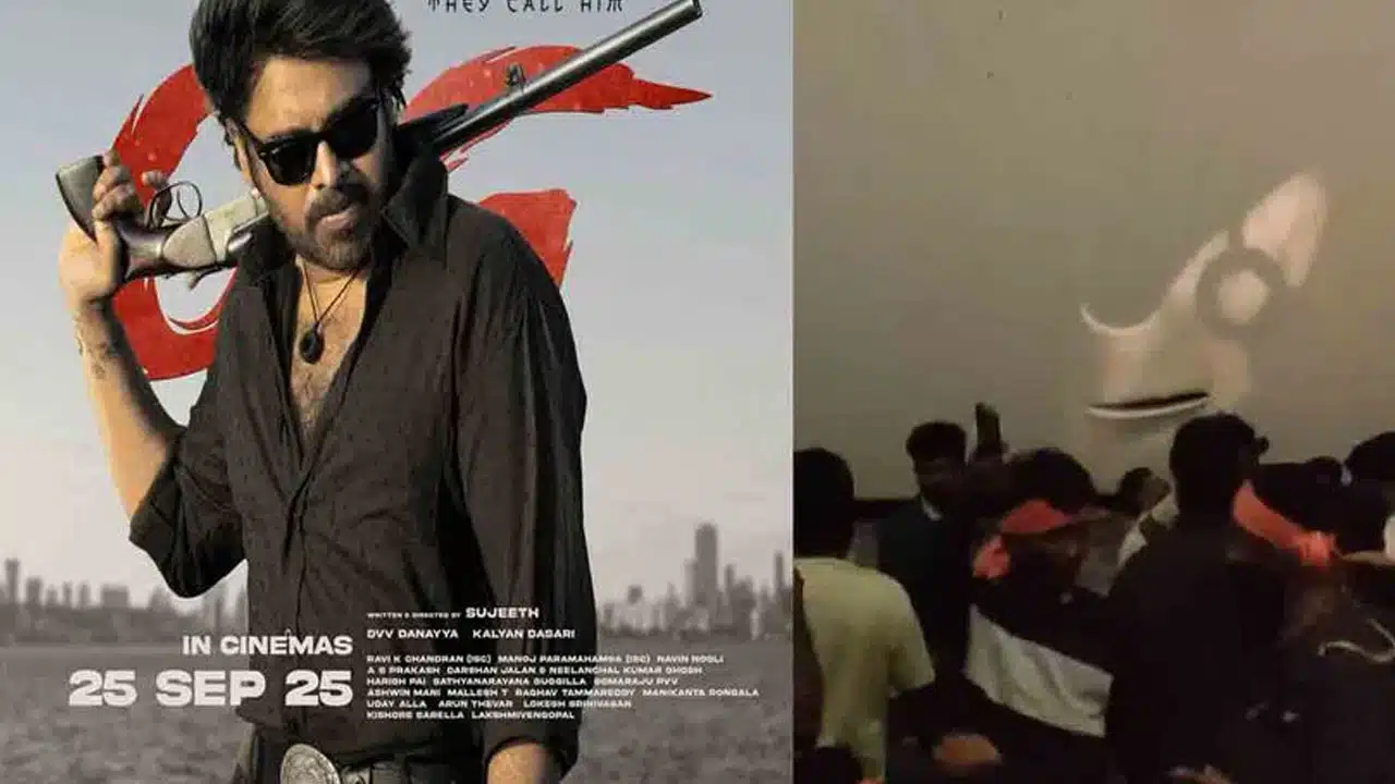 Pawan Kalyan | ‘ఓజీ’ ప్రీమియర్ షోలో హంగామా.. థియేటర్ స్క్రీన్ చింపివేత, షో రద్దు
