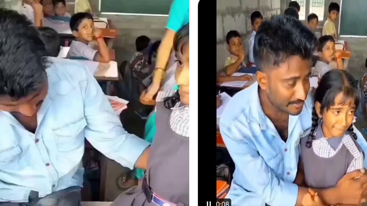 Father and Daughter Love : తల్లి లేని లోటును నింపే తండ్రి ప్రేమ ఇదేనా?.. క్లాస్‌రూమ్‌లో తండ్రి ఆవేదన