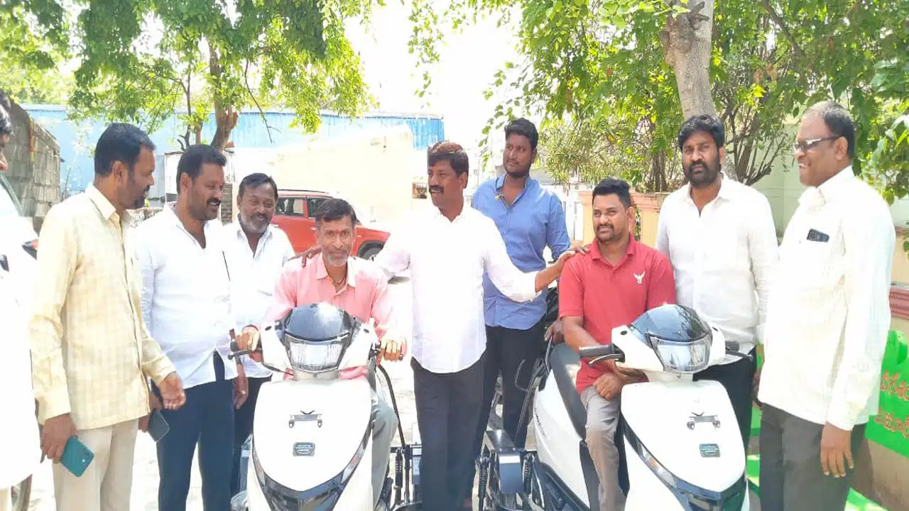 Distribution of special scooties to the disabled in Nakirekal