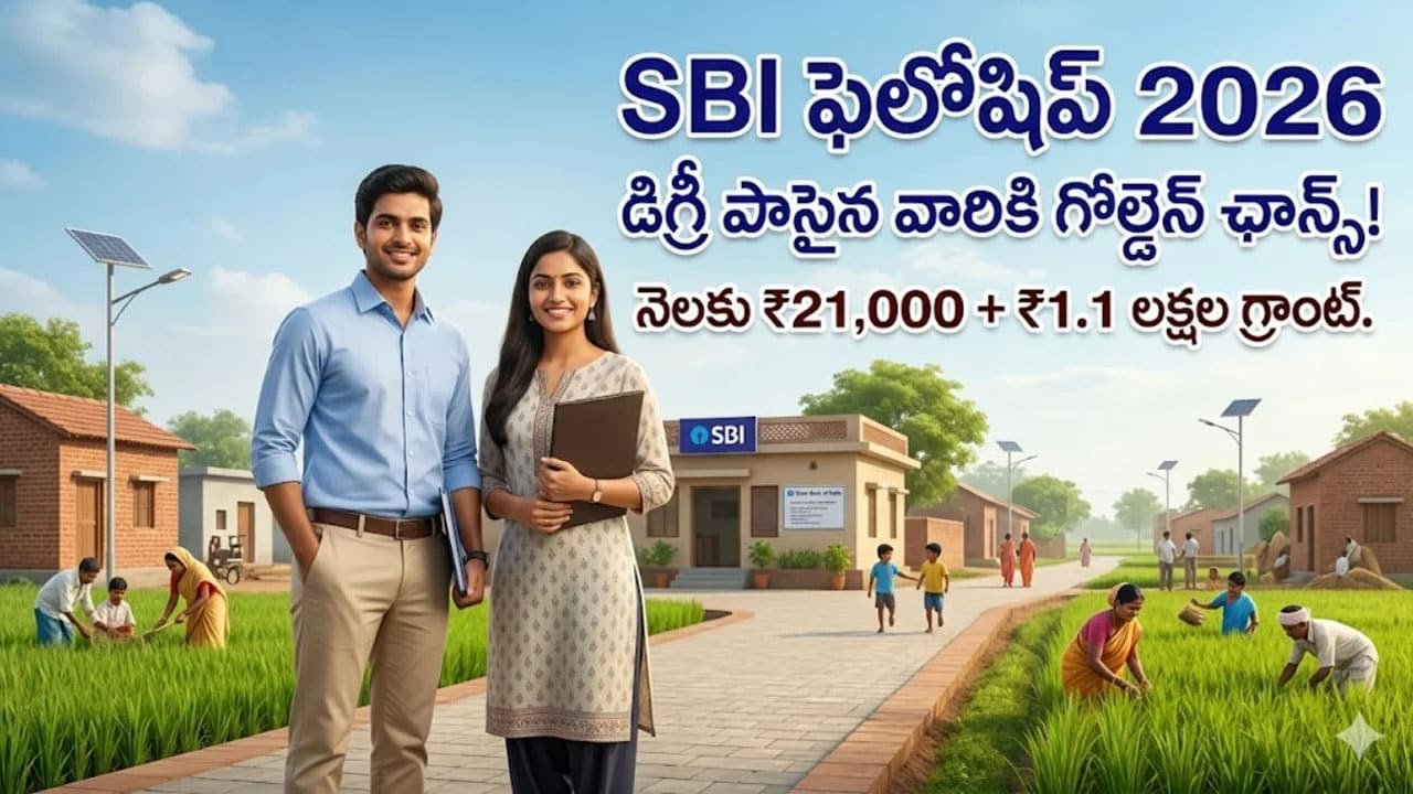 SBI Fellowship : డిగ్రీ పూర్తయ్యిందా? .. అయితే .. రూ. 21,000 జీతంతో SBIలో ఫెలోషిప్ కు దరఖాస్తులు ప్రారంభం ..!