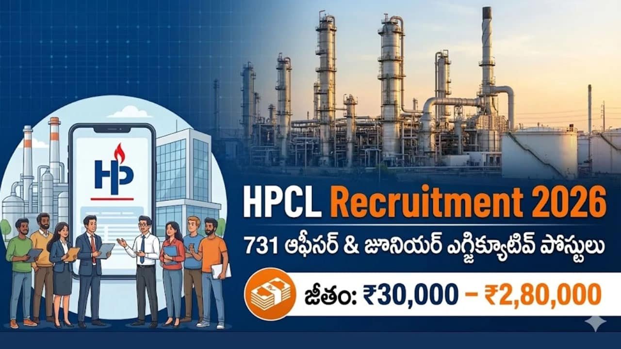 HPCL Recruitment 2026 : నిరుద్యోగులకు బంపర్ ఆఫర్ .. రూ.30,000 వేల జీతంలో HPCLలో భారీ ఉద్యోగావకాశాలు..!
