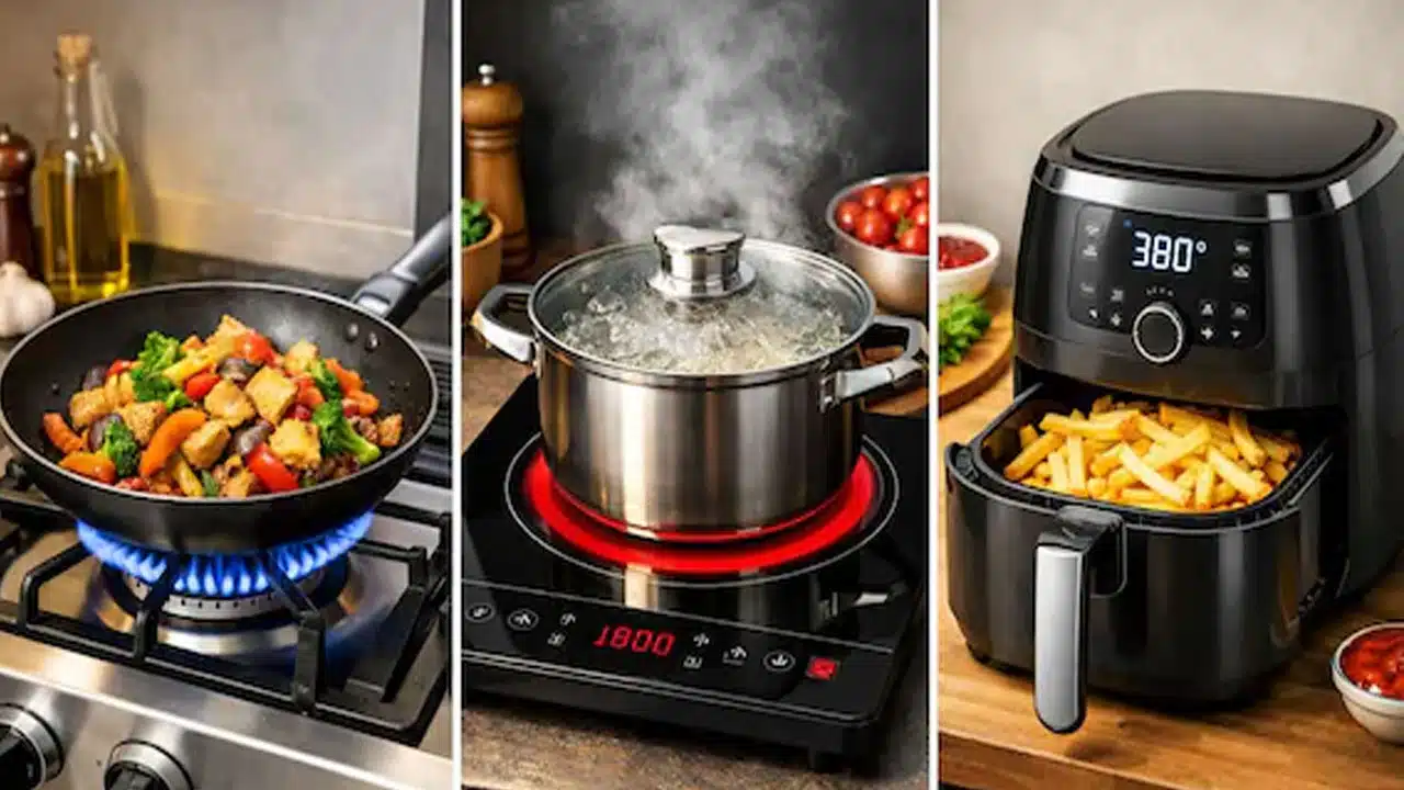 LPG, induction, air fryer or microwave.. which one is best for cooking?
