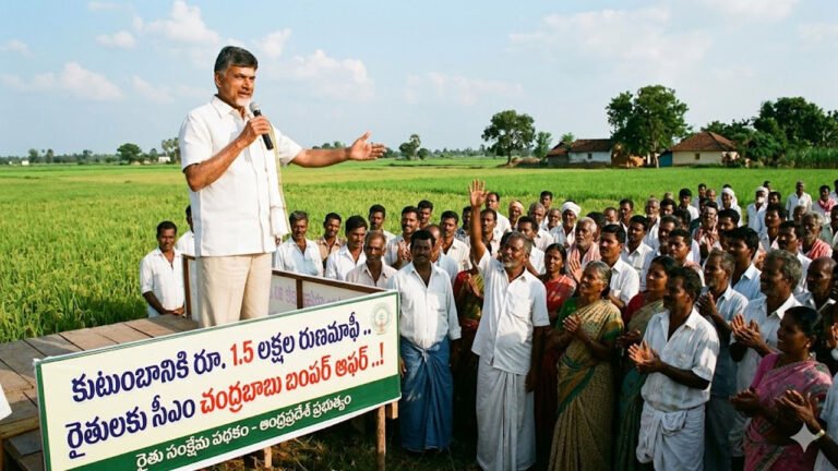 CM Chandrababu : కుటుంబానికి రూ. 1.5 లక్షల రుణమాఫీ .. రైతులకు సీఎం బంపర్ ఆఫర్ ..!