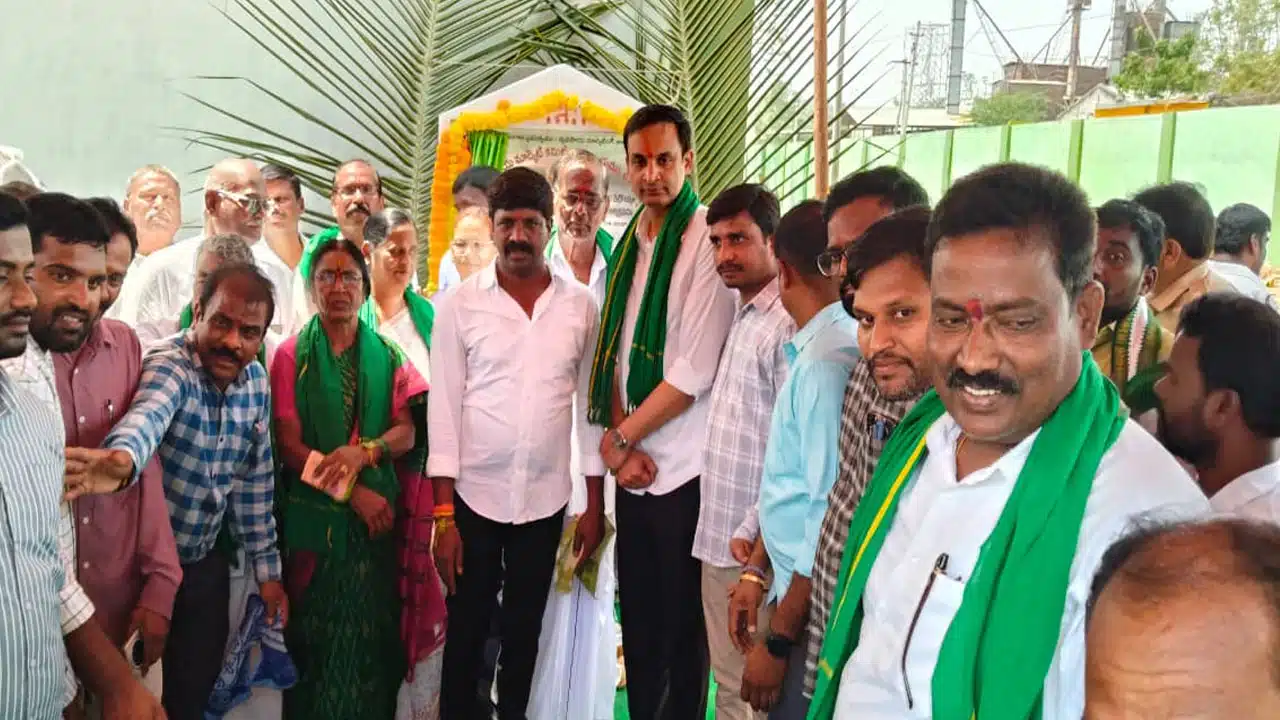 Foundation stone laid for development of Chityala Market Yard