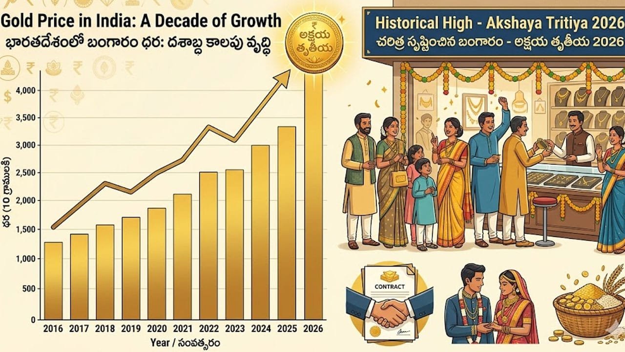 Gold : అక్షయ తృతీయ 2026 .. చరిత్ర సృష్టించిన బంగారం .. దశాబ్ద కాలంలో పసిడి ప్రభావం ఇలా ..!