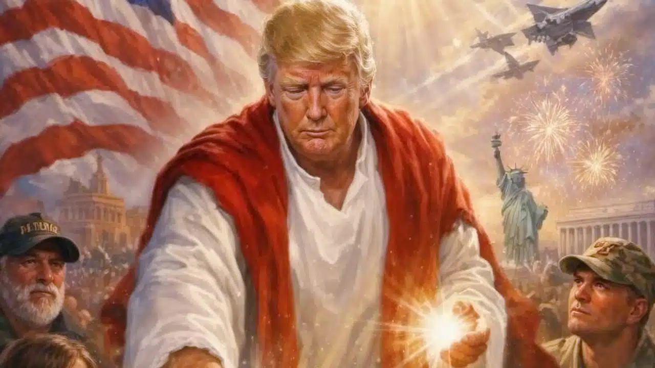 Donald Trump : ఒరేయ్ ఏంది రా ఇది .. ఏసుక్రీస్తు గా డొనాల్డ్ ట్రంప్..!