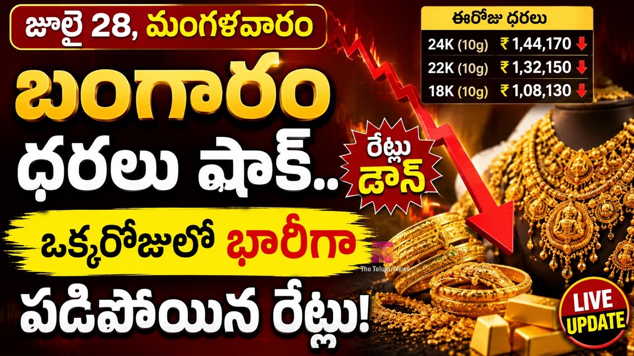 Gold Prices Today : జూలై 28, మంగళవారం బంగారం ధరలు షాక్.. ఒక్కరోజులో భారీగా పడిపోయిన రేట్లు!