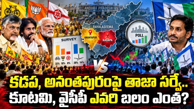 AP Survey : కడప, అనంతపురంపై తాజా సర్వే.. కూటమి, వైసీపీ ఎవరి బలం ఎంత? AP Survey : కడప, అనంతపురంపై తాజా సర్వే.. కూటమి, వైసీపీ ఎవరి బలం ఎంత?