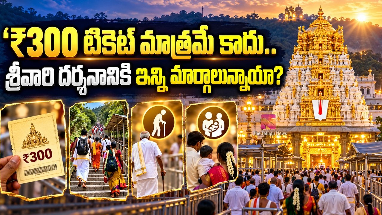 Tirumala Darshan : ₹300 టికెట్ మాత్రమే కాదు.. శ్రీవారి దర్శనానికి ఇన్ని మార్గాలున్నాయా?