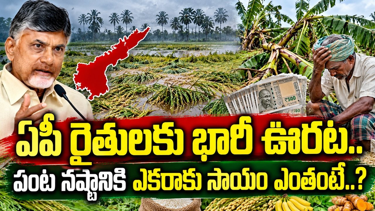 AP Crop Compensation : ఏపీ రైతులకు భారీ ఊరట.. పంట నష్టానికి ఎకరాకు సాయం ఎంతంటే..?