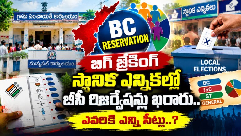 AP Local Elections : బిగ్ బ్రేకింగ్‌ స్థానిక ఎన్నికల్లో బీసీ రిజర్వేషన్లు ఖరారు.. ఎవరికి ఎన్ని సీట్లు..?