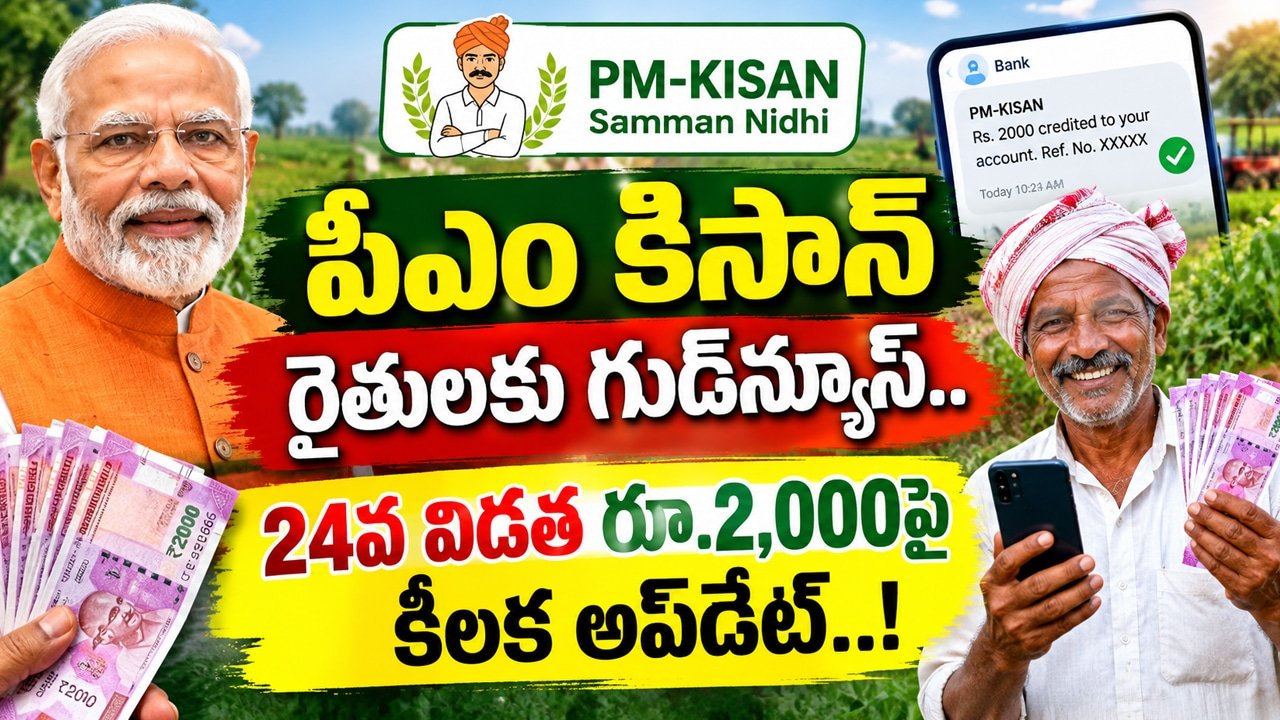 PM Kisan : పీఎం కిసాన్ రైతులకు గుడ్‌న్యూస్? 24వ విడత రూ.2,000పై కీలక అప్‌డేట్..!